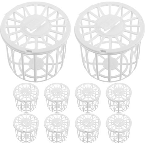 Lot de 10 Nichoirs en Plastique Blanc pour Oiseaux - Nids Solides Faciles à Nettoyer - Idéal Reproduction Pinsons et Canaris - 7,5 x 7,5 x 6 cm (1/5)