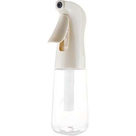 Flacon vaporisateur de 200 ml – Atomiseur fin réutilisable – Spray nettoyant à base d'alcool – Convient pour les cheveux, le visage, les plantes et les soins personnels – Beige – 6 x 6 x 20,5 cm (1/5)