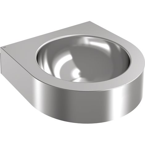 KWC AR Einzelwaschtisch, ANIMA, Edelstahl,  345x118x350 mm, halbrund