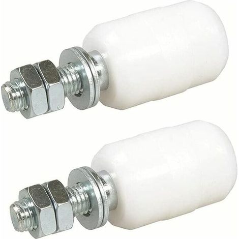 Rodillo guía superior, nailon, 2 unidades, rodillos para puertas correderas, montaje con varilla roscada, rodillo guía u oliva para puertas correderas u otras aplicaciones (40 x 60 mm) Carivent (1/5)
