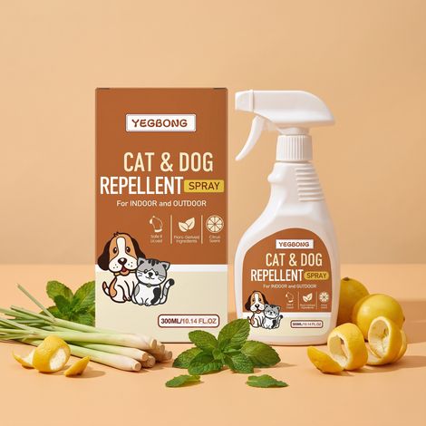 Spray répulsif pour chats et chiens, usage quotidien à la maison, prévient les morsures et les griffures, pour l'intérieur et l'extérieur – 300 ml -- BIEMMEDUE (1/5)