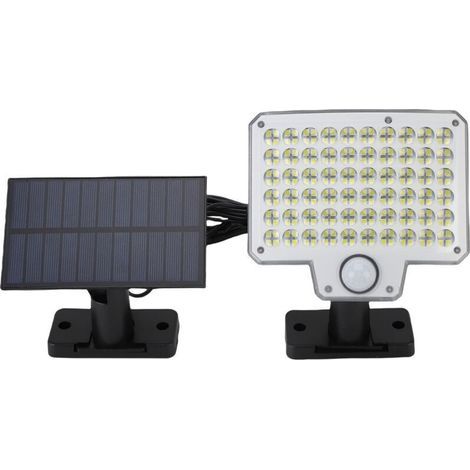 Capteur de mouvement de lumière extérieure solaire 3000LM 240 LED IP65 mur alimenté par pluie avec télécommande pour arrière-cour de Patio de Garage (1/4)