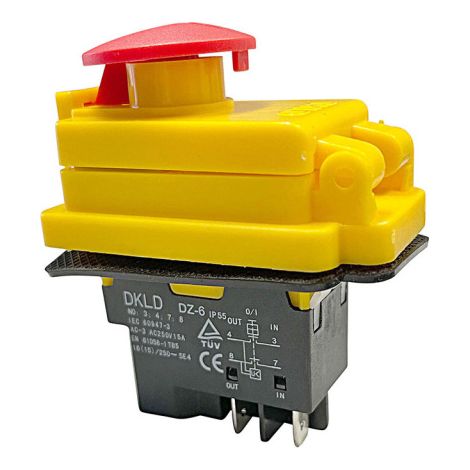 DKLD Elektromagnetische Druckschalter DZ-6 250V 4Pin mit Not-Aus-Abdeckung (1/3)