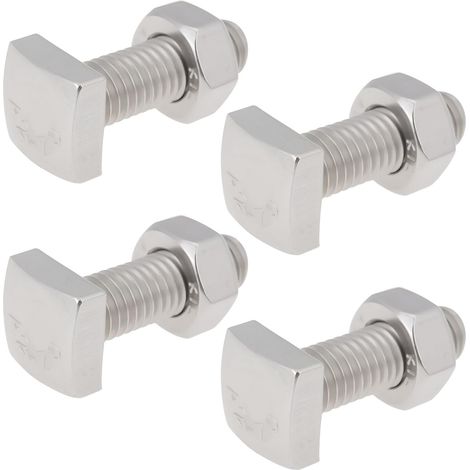 Lot de 4 Vis de Borne de Batterie M8 X 28 Mm avec écrous pour Voitures Et Bateaux (1/5)