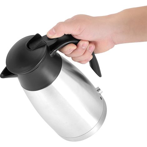 Elektrische Wasserflasche aus Edelstahl, 12 V, 1000 ml, tragbarer Wasserkocher fürs Auto, beheizter Becher fürs Auto, kabelloser Wassererhitzer (1/5)
