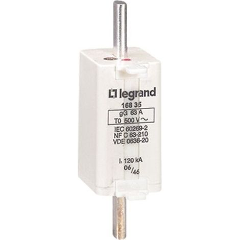 Cartouche industrielle à couteau type gG taille 0 avec voyant 63A LEGRAND 016835