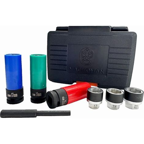 Coffret Douilles à Choc 17/19/21 mm, Écrous Roue Cr-Mo (1/5)