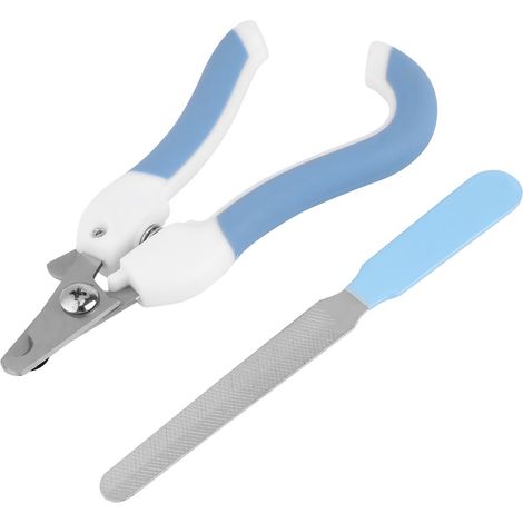 Ciseaux à griffes d'orteils en acier inoxydable pour chien et chat, tondeuse de toilettage (bleu) (1/5)
