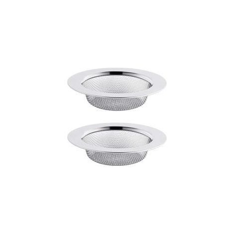 Set di 2 filtri per lavello in acciaio inox, 7,5 cm (2,95 pollici), utilizzabili come filtro per la doccia, per vasca da bagno o lavello da cucina. - Crezuo