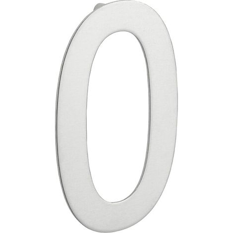 Chiffre 0 à visser, inox, H.100mm - (1/2)