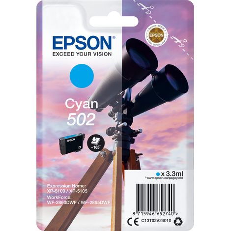 Epson Singlepack Cyan 502 Ink (1/3)