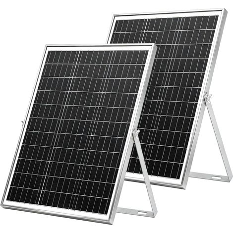 Panneau solaire 60 W (30 W x 2), panneau solaire pour ventilateur de plafond solaire avec éclairage pour extérieur