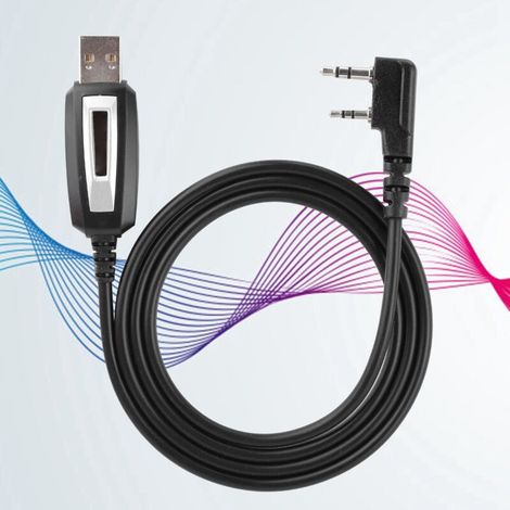 Câble de programmation pour talkie-walkie avec pilote CD pour radio Baofeng GT-3 UV-82 BF-888s