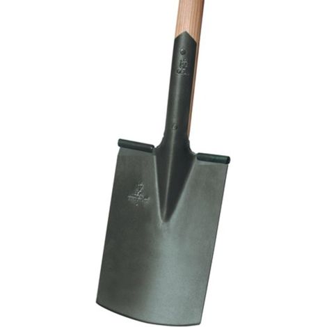 IDEAL Pala de construcción 285 x 185 /  180 mm tamaño 2 forma de jardinero con protección para los pies y mango en T de fresno especialmente endurecido - 10010283 (1/2)