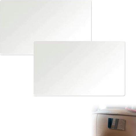 Lot de 2 miroirs de courtoisie voiture, miroir grand, miroir pare soleil voiture autocollant, miroir voiture HD en acier inoxydable, pour auto, camping-car, salle de bains (1/5)