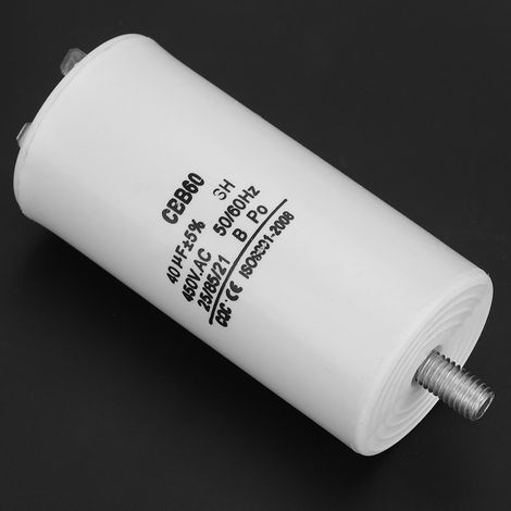 Condensateur de pompe à eau CBB60 450 V 40 µF pour lave-linge 50/60 Hz (1/5)