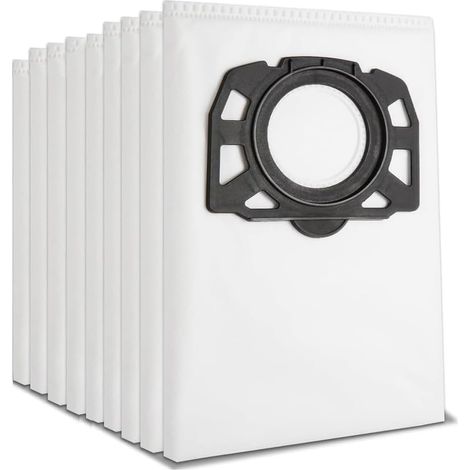 10 sacchetti riutilizzabili per aspirapolvere Kärcher WD2, WD3, KWD 1-3, SE 4001 – Filtro in tessuto non tessuto antistrappo – Compatibile con WD 3.200, SE 4002