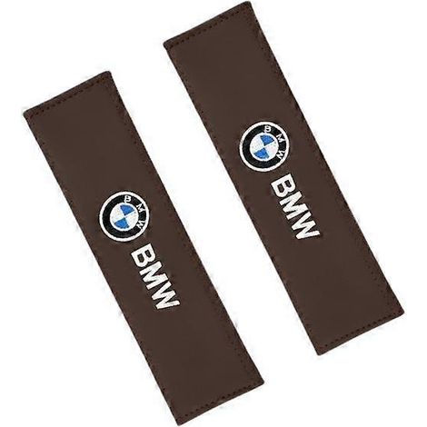Convient pour les protections d'épaules de ceinture de sécurité BMW Série 1, Série 3, Série 5, Série 7, X1, X2, X3, X4, X5 - Produits de décoration intérieure (Paire, Marron)