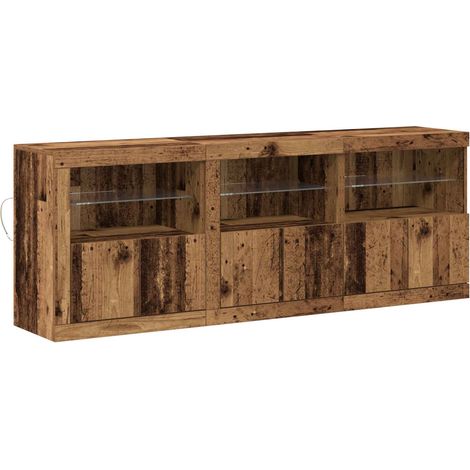 Maison Exclusive - Madia LED Legno vecchio 181 x 37 x 67 cm Legno multistrato