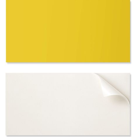 Decoraci贸n autoadhesiva con gr谩ficos para oficina o estudio, 100x50 cm, color amarillo.