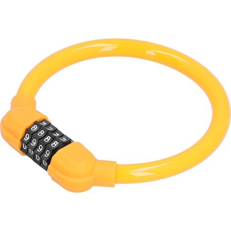 Hochsicheres Fahrradkabelschloss mit 4-stelliger Zahlencode, orange (1/5)