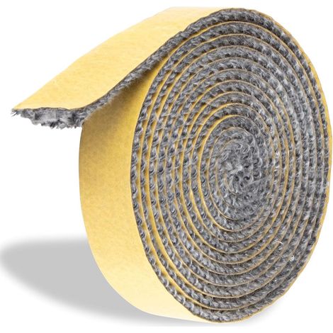 Joint de cheminée auto-adhésif, joint plat en fibre de verre de 3 mm x 25 cm x 2 m, joint pour poêle à bois, joint pour insert de cheminée, résistant à la chaleur jusqu'à 550 °C.