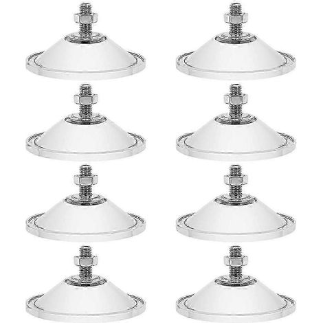 Lot de 8 ventouses ultra-résistantes de 5,5 cm (2,16 pouces) en PVC transparent, compatibles avec les miroirs de salle de bain en verre. (1/5)