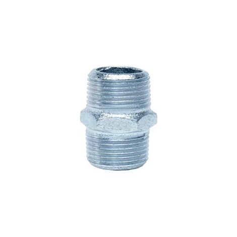 NIPLES ESAGONALE MASCHIO IN GHISA ZINCATA- - M 1/2 - 10 pezzi