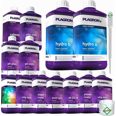 Plagron 13-Teiliges Dünger Set Hydro XXXXL – Hydroponik Komplett-Set Nährstoffe (1/5)
