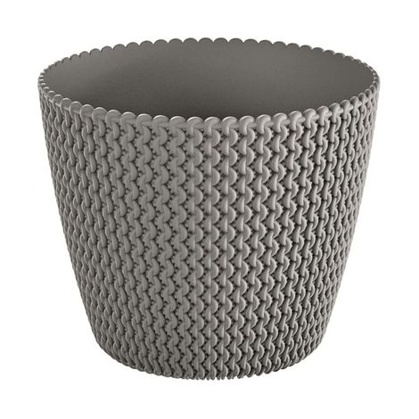 Maceta redonda 11,5L Prosperplast Splofy de plastico en color gris, Ø29,5 x 24,9 cm (1/5)