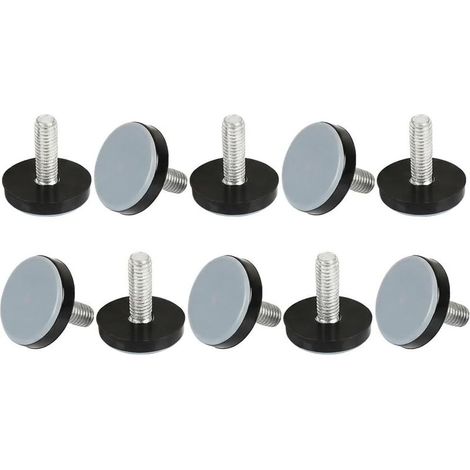 10 Pièces Patins pour Meubles Ø 20mm, Patin Chaise Glisseurs Ronds avec Vis M6, Protection de Sol pour Parquet et Carrelage, Pieds Réglables pour Canapé, Table et Bureau, Réduction du Bruit (1/5)