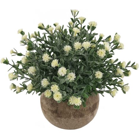 3pcs Artificielles Mini Plantes Artificielles avec Pot Decoration pour Maison Mariage Exterieur Bureau Table Jardin (1/5)