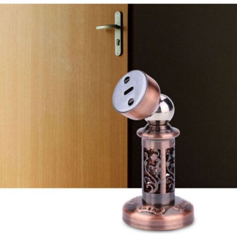 Butoir de porte magnétique puissant en acier inoxydable, plaqué Bronze rouge Antique. (1/4)
