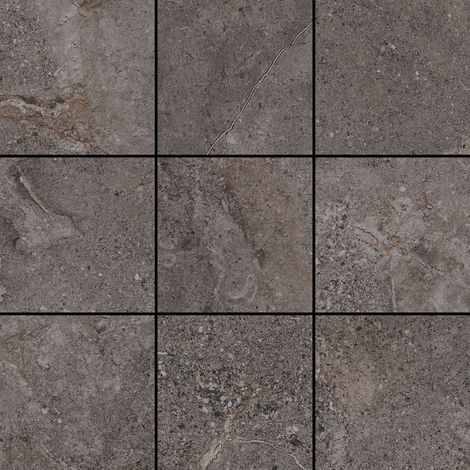 Grès émaillé - STONE AGE - Anthracite - 10x10x0,6cm