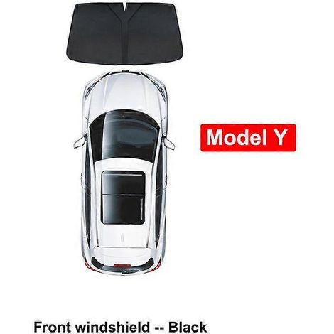 Pare-soleil latéral pour Tesla Model 3 Y, pare-brise avant et arrière, isolation thermique, rideau d'intimité, protection solaire extérieure pour toute la voiture, pare-brise avant MY (1/5)