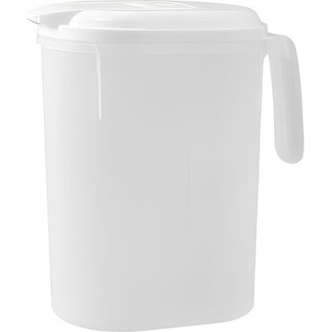 Carafe à jus - Bouilloire - Théière - Théière avec filtre - Avec couvercle - Grande capacité - 1800 ml Blanche (1/5)