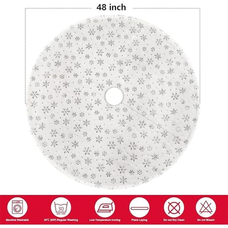 Tapis de Noël à paillettes et flocons de neige, tapis de sapin, tapis en peluche longue, tapis de sapin, tapis de sol pour les fêtes de Noël (1/5)