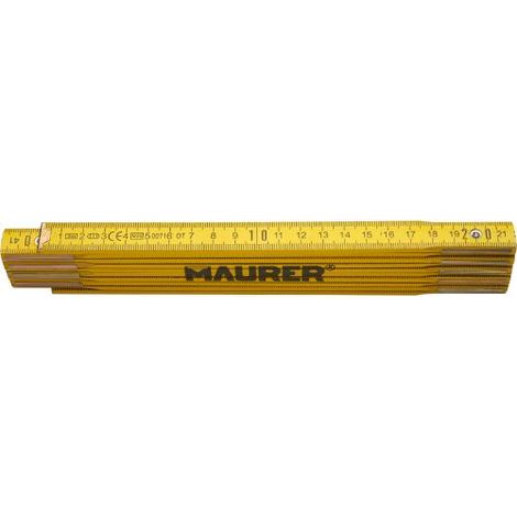 DOPPIOMETRO LEGNO BETULLA GIALLO 10 ASTE
