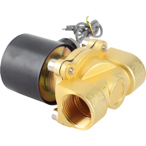 Électrovanne à fermeture normale 24V CC DN20 3/4" pour eau gaz huile (1/5)
