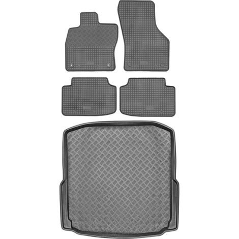 SET di tappetini in gomma per auto e tappetino per bagagliaio per Skoda Octavia III Hatchback del 2013