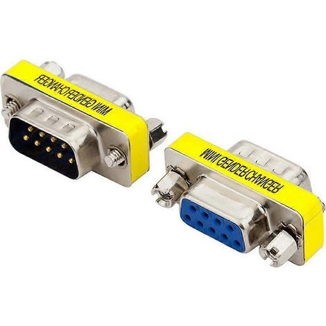 Adaptateur vidéo DB9 pour ordinateur : câble adaptateur de port série DB9 mâle vers femelle vers VGA femelle à 9 broches. (1/5)