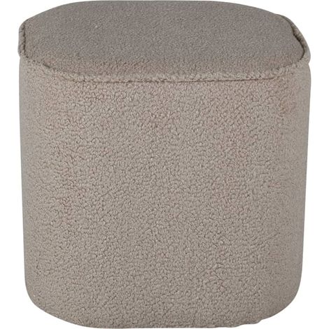 Pouf Piff 44x44x41 cm Teddy Beige Venture Home (1/5)