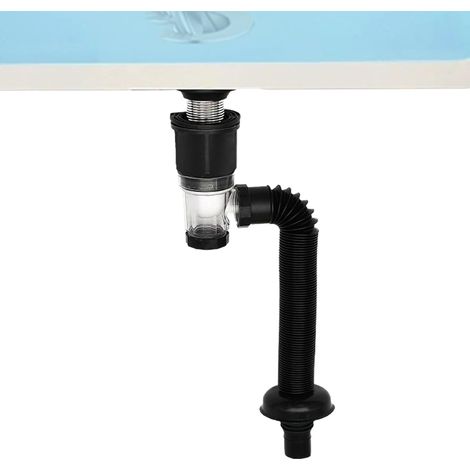 Kit Évacuation Évier - Kit De Vidage Pour Lavabo De Salle De Bains Accessoires Flexibles Extensibles Pour Lavabo WC Cuisine Maison (1/5)