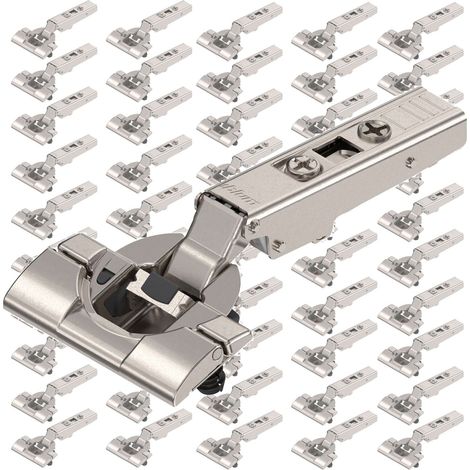 Blum Scharnier Clip Top Blumotion 110° mit Feder, Topfscharnier Inserta, Eckanschlag, vernickelt 50 Stück (1/3)
