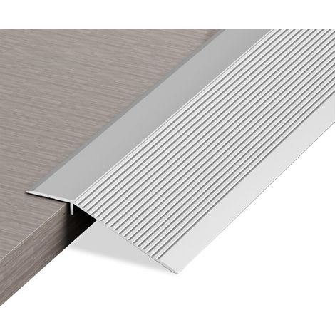 Profilé de transition, compensation de hauteur, 0,9 m x 10 cm, en aluminium, rail de transition, autocollant, compensation de hauteur 10 à 35 mm, convient pour seuils d'ouverture de porte, rampes (1/5)