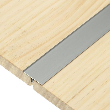 3Pcs Profils De Transition En T, 0.9m x 25mm (L x W) Bande De Division Plane En Alliage D'Aluminium Pour Sol En Vinyle Bords Pour Interstices De Sol Portes, Gris Foncé (1/5)