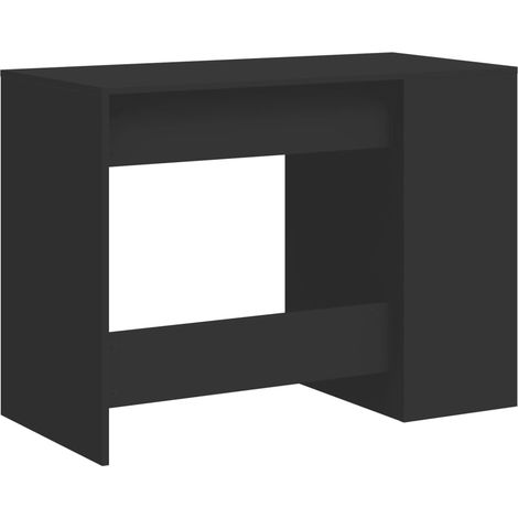 Scrivania tavolo postazione di lavoro mobile per computer studio 102 x 50 x 75 cm legno ingegnerizzato nero 020023893
