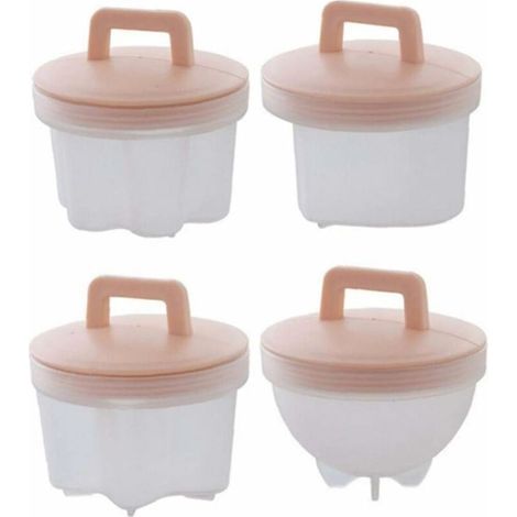 Pink Food Grade PP Steamed Egg Mold, Poached Egg Mold, Double Cavity Poached Egg Maker, Kitchen Tools (1/5)