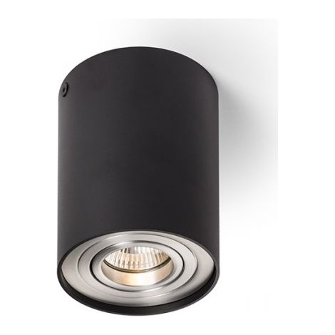 Faretto MILANO I da soffitto nero opaco alluminio pettinato 230V GU10 35W