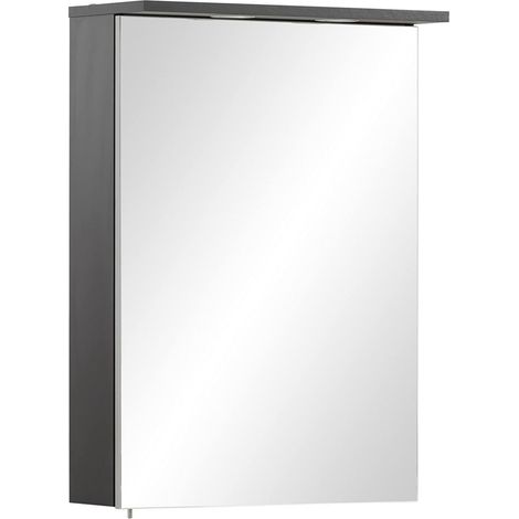 Armoire à Miroir, Noire, 72,3 x 50,4 x 16 cm (1/5)